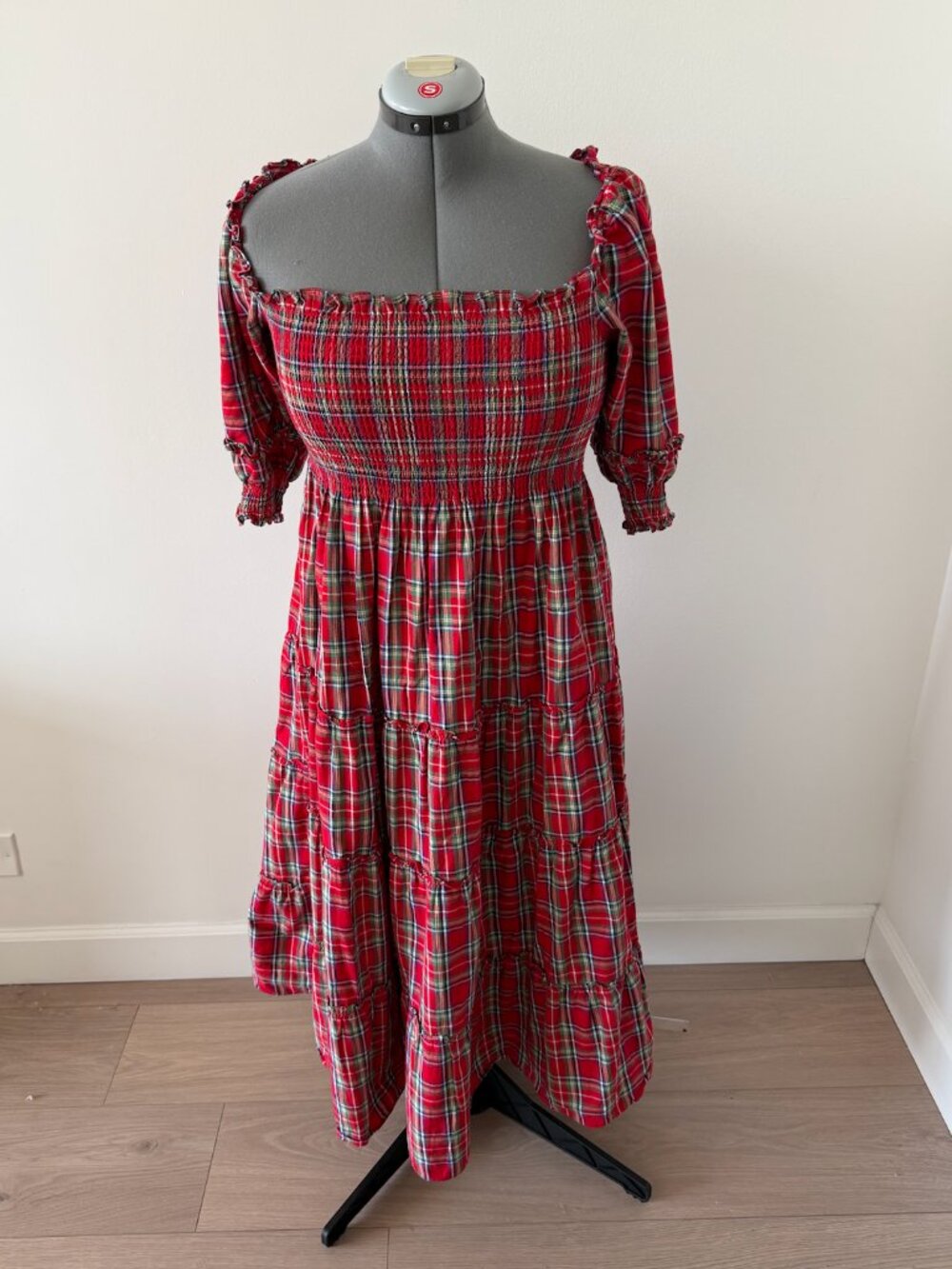 Hill House Home Nesli Nap Dress in Red Tartan - Picture 2 of 4